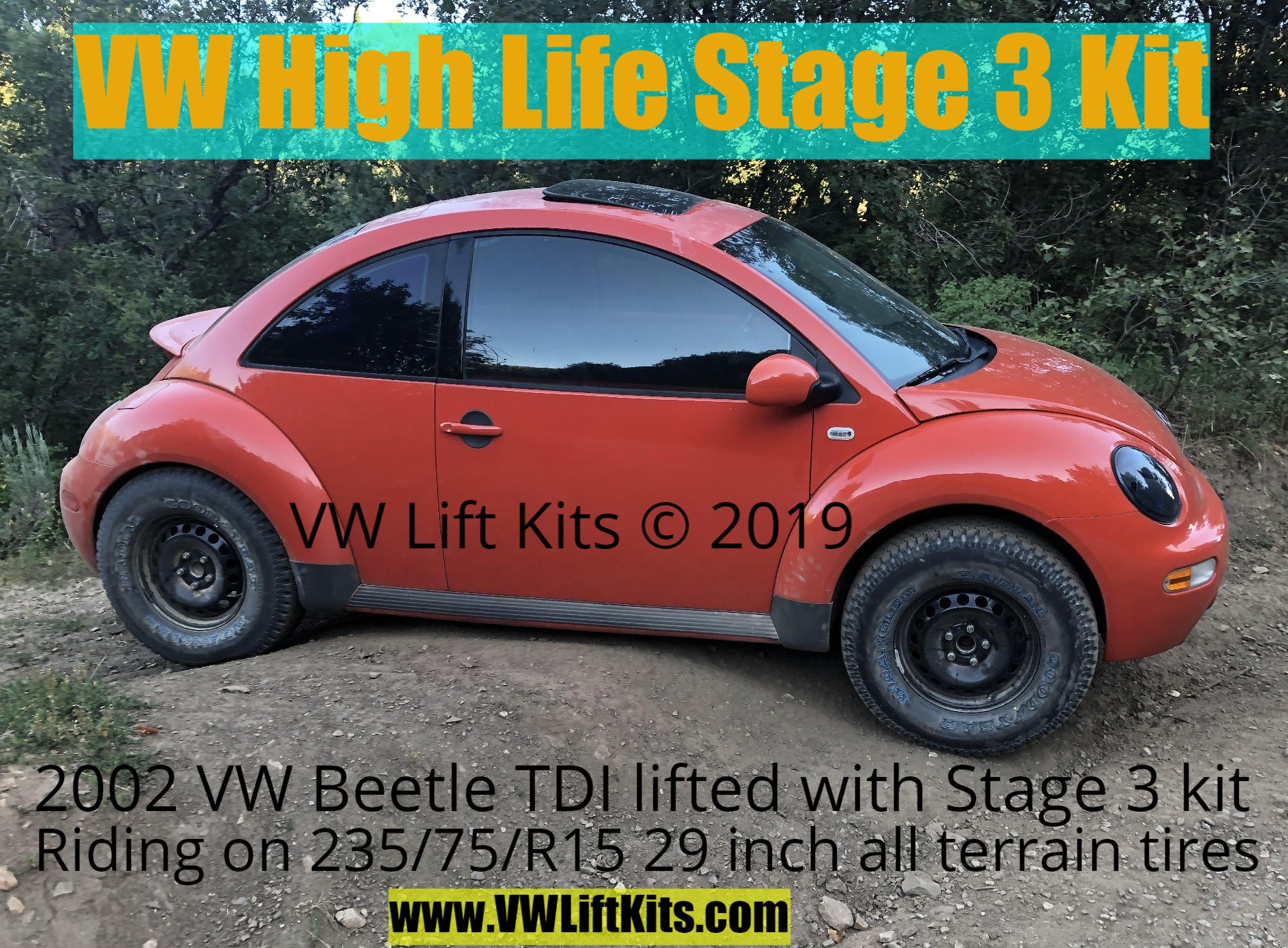 VW Beetle with Stage 3 skid plate